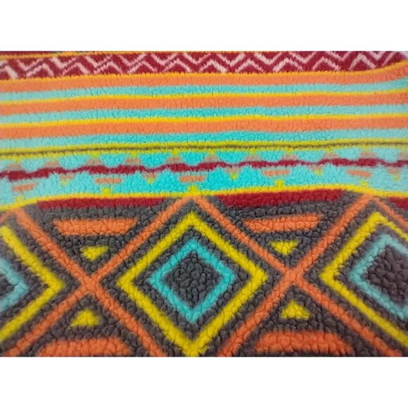 RF Brand Mens Hoodie L Aztec Pullover Sweater Sweatshirt Southwestern Fleece - Picture 7 of 7